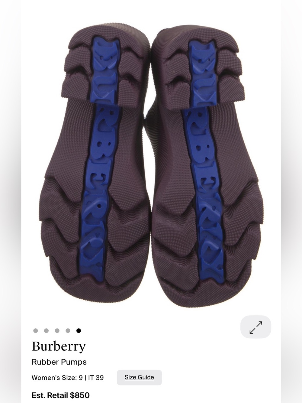 Burberry Chunky Platform Rain Boots - Picture 2 of 5